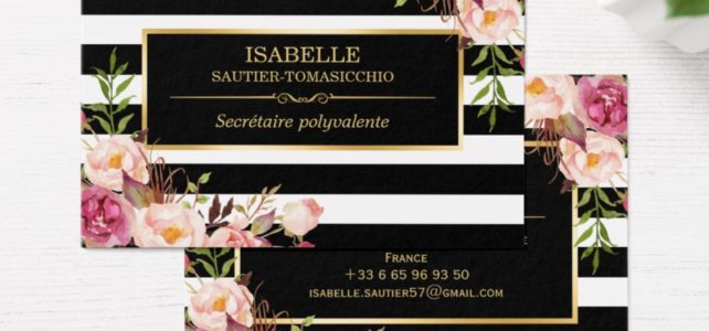 Carte de visite – Secrétaire polyvalente Carte de visite – Secrétaire polyvalente